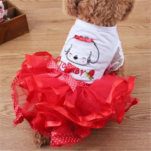 Miflame Tutu Dog Dress With Bow Schnauzer Pomeranian Dress Princess Pet Dress Elegant Small Dog Clothes Patchwork Dog Costume