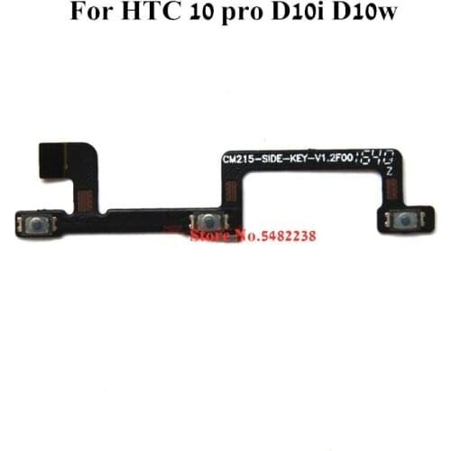 Original Power ON OFF Volume Side Buttons Flex cable For HTC 10 Pro D10i D10w Power Switch Audio+- Control Key Replace parts