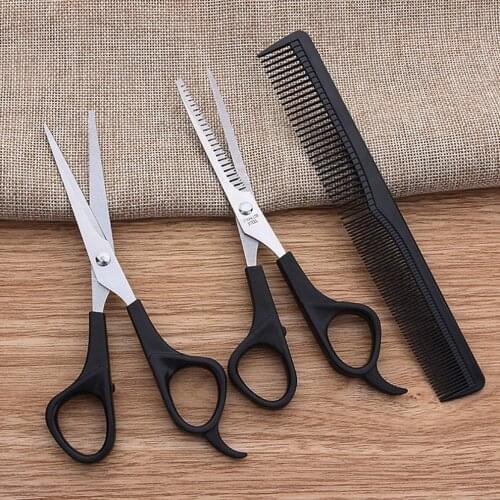 3 PCS/Set Pet Professional Hairdressing Scissors With Comb Home Salon Dogs Cats Shears Pet Thinning Hair Scissors Comb