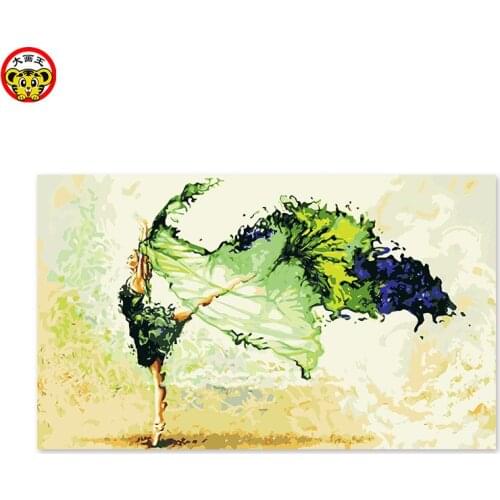 Painting by numbers art paint by number , dance, watercolor and gift decoration