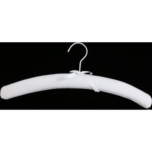 Luxury Cotton Linen Floral Padded Hanger Satin Bow Clothes Wardrobe Shoulder Shaper Hook Hanger