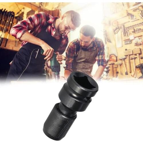Steel 1/2-Inch Square Drive To 1/4-Inch Hex Ratchet Wrench Socket Adapter Chuck Adaptor For Impact Spanner Set Drive Converter