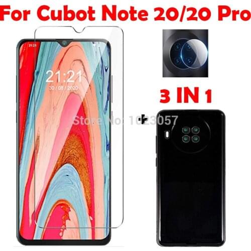 3-in-1 Glass Case For Cubot Note 20 Pro Case Soft Clear Shockproof Phone Cover For Cubot Note 20 Case