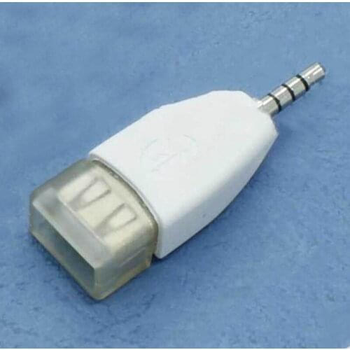 Universal Car Converter Adapter USB 2.0 Female to 3.5mm Male AUX Audio Durable Car Plug Jack