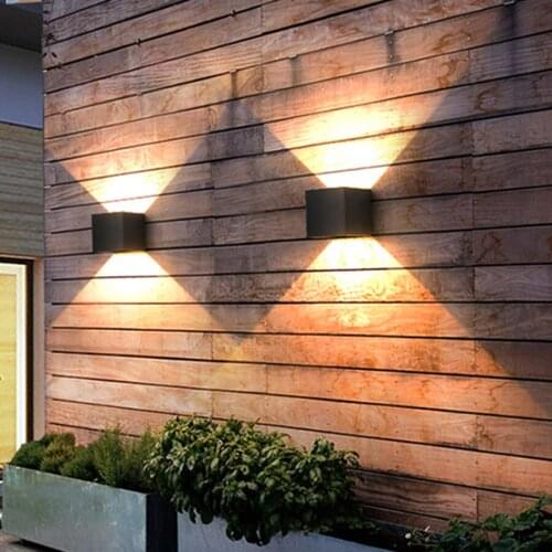 IP65 Waterproof Outdoor Aluminum Wall Light Adjustable 7/12W LED Wall Lamp Surface Mounted Cube LED Garden Porch Light