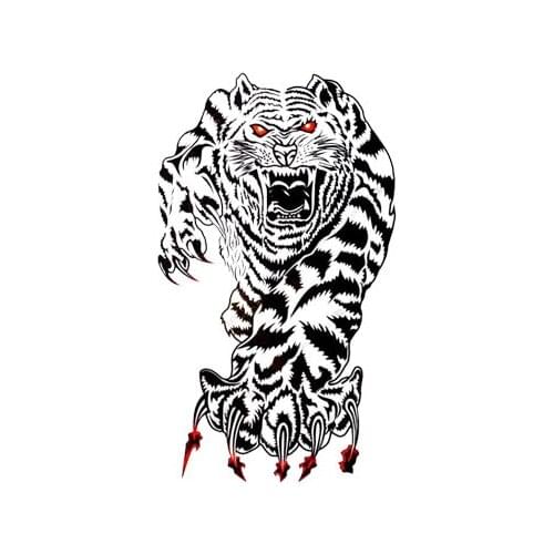Animal Waterproof Body Tattoo Tiger Wolf Eagle Snake Dragon Temporary Tatuajes Scorpion Helios lifelike Totems Sticker AT 500pcs