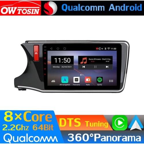 Qualcomm 8Core Android Car Multimedia For Honda City Grace Ballade 2014-2018 360 Panoramic Radio GPS CarPlay Head Unit HDMI WIFI