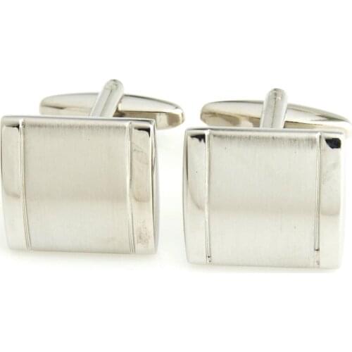 YH-617 Classic Brushed Metal Cufflinks,Plain Blank Cufflinks - Factory Direct Wholesale