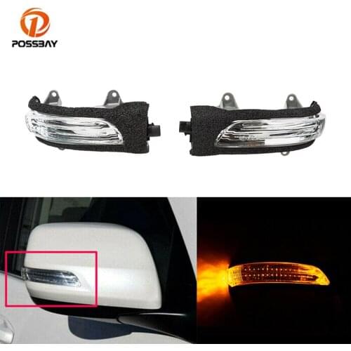 2 Pcs Car Rearview Mirror Light Yellow Turn Signal Indicator Lamp 12V for LAND CRUISER URJ202 VDJ200 2012 2013 2014 2015-2018