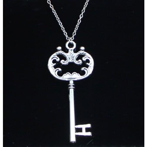 20pcs New Fashion Necklace 69mm vintage skeleton key Pendants Short Long Women Men Colar Gift Jewelry Choker