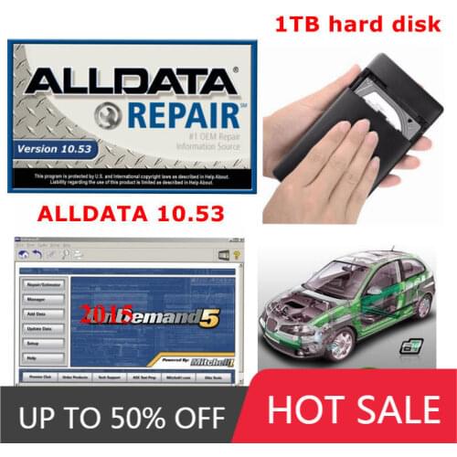 2021 New Sell Alldata Auto Repair Software Hot Sale Car Repair Software Alldata 10.53 Mit//chell OD5 2015V 1TB HDD Harddisk