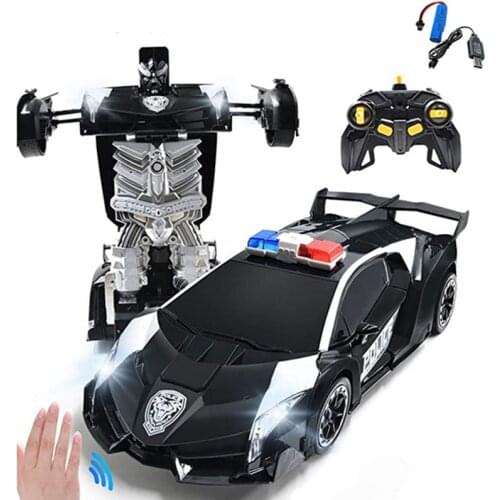 28CM RC Car 2.4Ghz Induction Car Robot 1:14 Deformation Remote Control Cars Toys Robots Models fightint Gifts for Children Boys