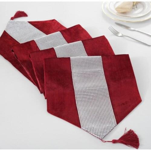 32X180cm 32X210cm Luxury Table Runner With Tassel For Dining Table Wedding Party Soft Tablecloth Tea Table Cloth Home Decoration