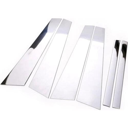 6Pcs Window Decoration Stirps Cover Trim Stickers for BMW 5 Series F10 520Li 525Li 530 535Li 2011-2016