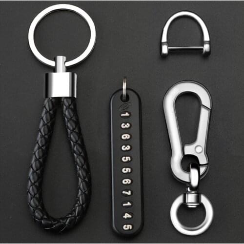 Anti-Lost Car Key Pendant Split Rings Keychain Phone Number Card Keyring Auto Vehicle Key Chain Accessories breloczek do auta