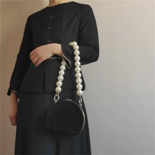 Design 30 mm diameter abs pearl plastic beads chain for bag handle
