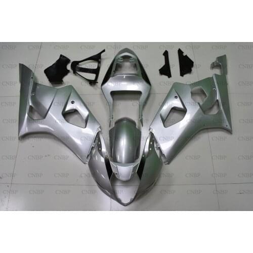 For Suzuki GSXR1000 2003 - 2004 K3 Bodywork GSX-R1000 04 Fairings GSX-R1000 2003 Silver Black Bodywork