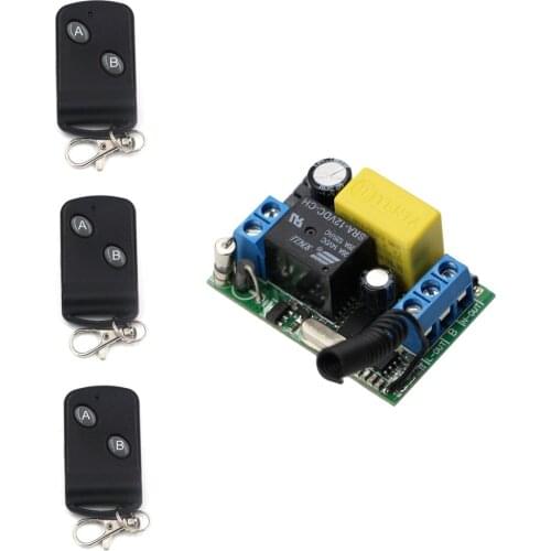 Hot Sale New Style AC220V RF Wireless Remote Control Switch System Receiver Board+3pcs Remote Controllers Simple Operation