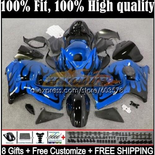 Injection For SUZUKI GSXR1300 Hayabusa 1996 1997 1998 1999 2000 2001 20CL.75 blue flames GSXR-1300 CC 02 03 04 05 06 07 Fairing