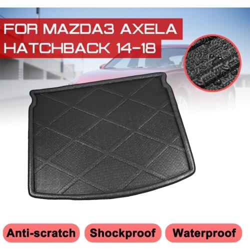 Carpet Car Floor Mat For Mazda3 Axela Hatchback 2014 2015 2016 2017 2018 Rear Trunk Anti-mud Cover