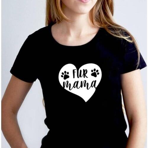 Summer Short Sleeve Women T Shirt Harajuku Shirt Tee Shirt Femme Fur Mama Letter Print Casual T Shirt Women Tops Camisetas Mujer