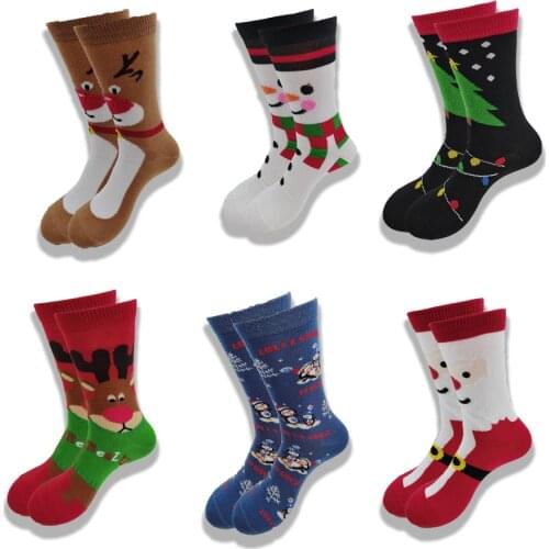 Fashion funny Christmas short socks women cartoon cute winter ankle socks Santa elk snowman fun socks novelty gift for men