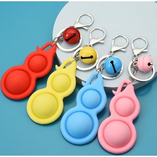 New Arrivel Soft Rubber Gourd Shape Fingertips Press Rodent Pioneer Silicone Toy Spot Pendant Keychain
