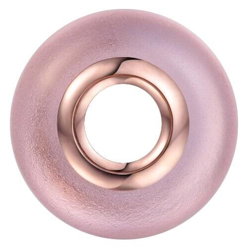 New Fashion Matte Pink/Blue Murano Glass Charm Sterling Silver 925 Jewelry for Women Original Beads Fits Pandora Bracelets