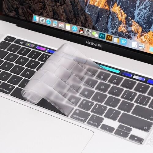 Redlai US Transparent TPU Keyboard Cover Film Skin Protector for Newest MacBook Pro 16 2019 A2141 Touch Bar
