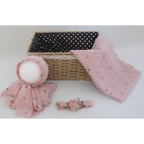 4Pcs Newborn Set For Photography Wrap Hat Pillow Tieback Baby Photo Props Newbon Posing Pillow Lace Hat Photography Props