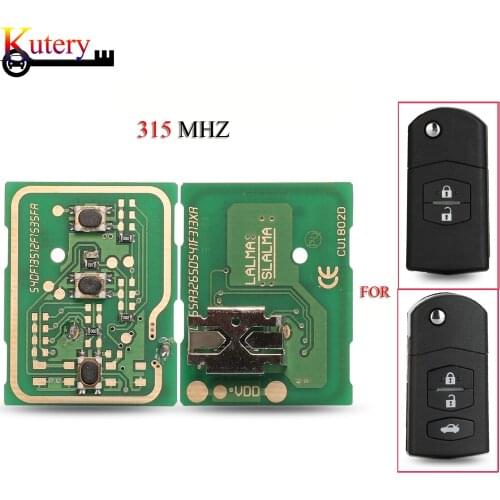 Kutery 10pcs/Lot Remote Car Key Circuit Board For Mazda M5 After 2009 M2/M3/M6 2006-2011 2/3Buttons 315MHZ No Chip