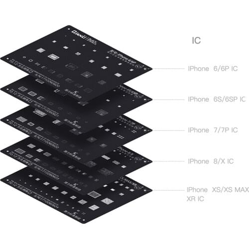 QIANLI plant tin black net For iPhone 6 6P 6S 6SP 7 7P 8 X XS XS MAX XR IC Repair planting tin Net platform