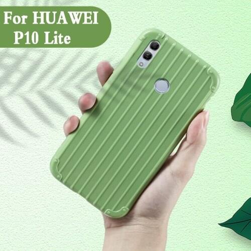 Luxury Luggage For huawei P10 lite case Fashion Cute Suitcase Trunk phone Silicone Back Cover For huawei p10 lite Coque armor