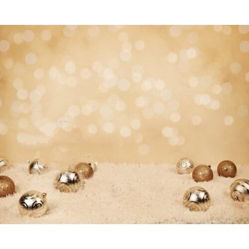Christmas Gold Sparkly Lights bokeh ball fluffy backdrops High quality Computer print newborn baby background