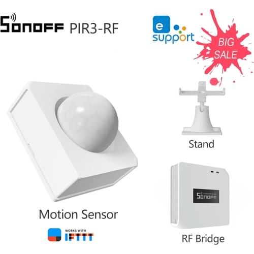 SONOFF PIR3-RF 433Mhz Motion Sensor Smart Home Security System Human Detector Via Ewelink APP Remote Control Alarm Notification