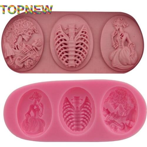 Terror female corpse shaped chocolate candy jello 3D silicone cake mold soap mould cartoon figre/cake tools 2209