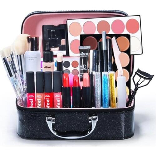 Three-dimensional Effect Daily Supplies Eyeliner Eyebrow Pen Foundation Lip Gloss Makeup Set for Salon