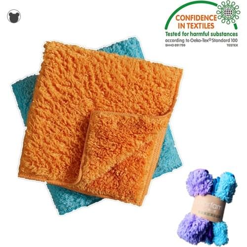 BEAR FAMILY 2PCS/SET Super absorbent cleaning cloth soft fluffy microfibers for household cleaning microfiber rags table 35*35cm