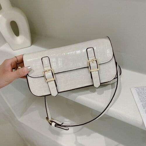 MJ Women Crossbody Bag PU Leather Alligator Pattern Shoulder Handbag 2021 Summer New Messenger Bags Female Purse Phone Bag