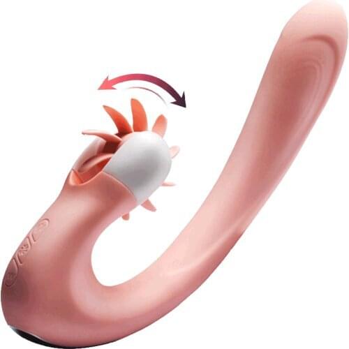 Female Vibrator Multi-speed Vibration Force Sex Toy G-Spot Stimulation Rotating Masturbator Heated Silicone Dildo Adult Products