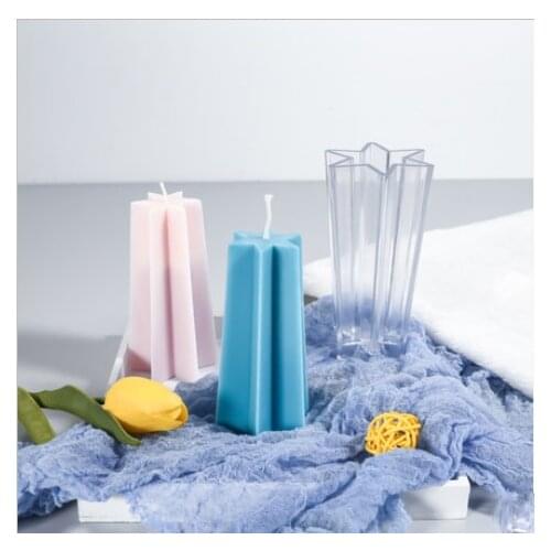 Star Cone Handmade Candle Mold DIY Pyramid Statue Aromatherapy Plaster Supplies Acrylic Transparent Mould