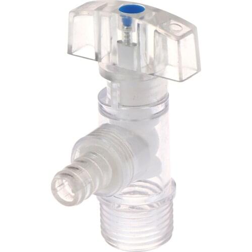 1/2" Male Thread PC Soft Pipe Water Tap Garden Irrigation Connector Transparent Faucet Triangle Water Valve Plastic