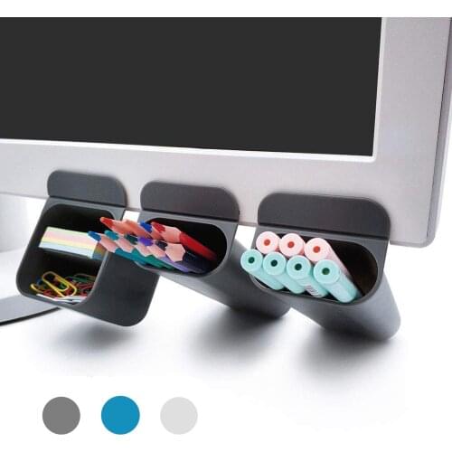 3pcs Creative Pasteable Pen Holder Desktop Storage Boxes Desk Pen Organizer Office Sundries Storage School Stationery Pencil Pot