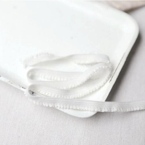 5 Meters/lot Width 0.9cm Exquisite Elastic Lace Trim Ribbon Stretch White Lace Fabric for Lingerie Underwear Sewing Accessories