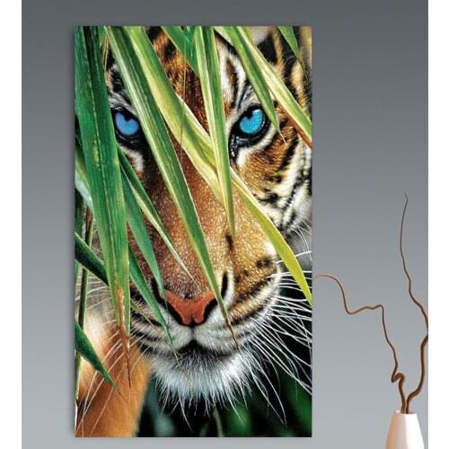 80x160cm Tiger In Jungle Animal 3D Drill Picture Diamond Art Full Square Round 5D Diamond Painting Mosaic Set Wall Decor