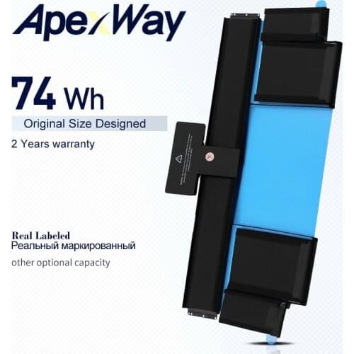 ApexWay 11.21V Laptop Battery A1437 for Apple MacBook Pro 13" A1425 2012 2013 Retina 13.3" Retina A1425 Mid-2012 ME662LL/A 74Wh