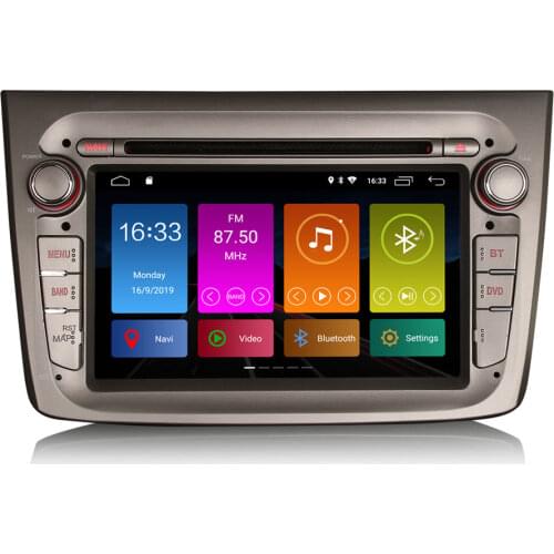 7" Android 10.0 OS Car DVD Multimedia GPS Radio System Player for Alfa Romeo Mito 2008-2019 with Built-in DSP Amplifier System