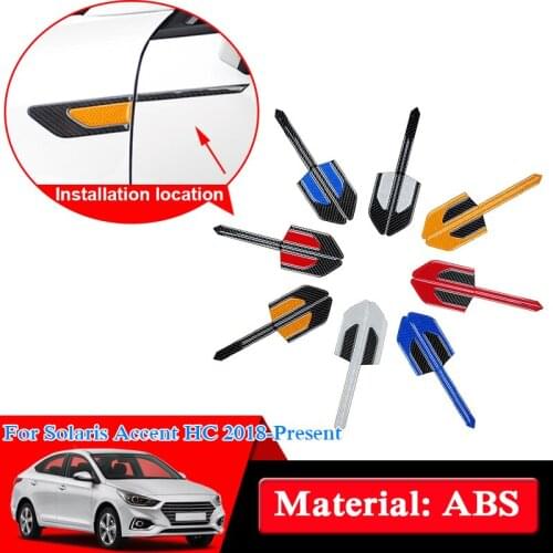 Car Reflective Strip Door Warning Reflector Carbon Fiber Luminous Sticker For Solaris Accent Decal Fender Night Protector
