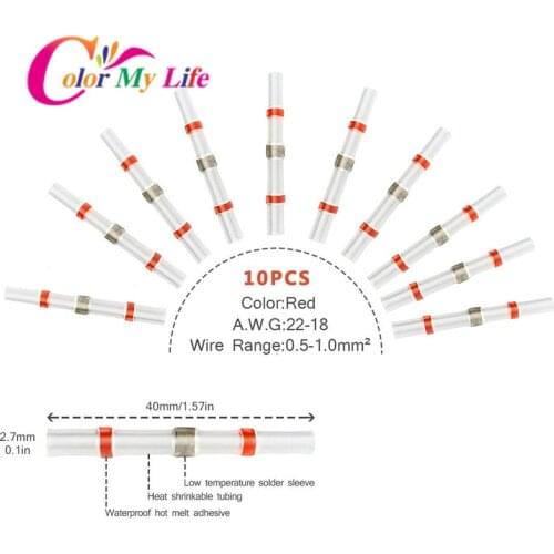 Car Bag Packing Car Heat Shrink Butt Terminals Solder Sleeve Wire Connectors Car Electrical Waterproof Seal Connectors