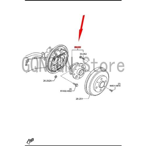 CAR Rear Wheel Axle Head Bearing For dMo nd eoF iesta Engine Rear Wheel Axle Head Rear Wheel Axle Head Bearing Base